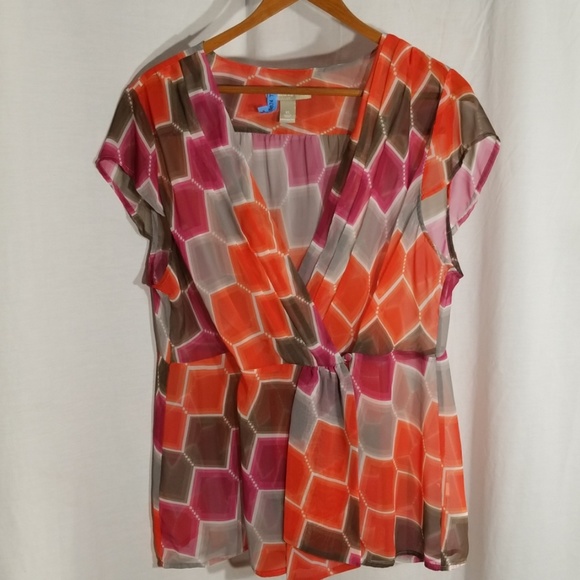 Banana Republic Tops - Banana Republic Factory cap sleeve sheer top